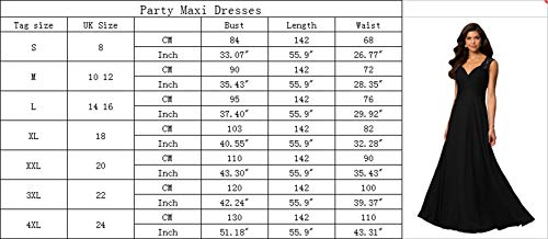 Roiii Vestido largo formal de gasa de encaje de las mujeres de la noche de la boda de la dama