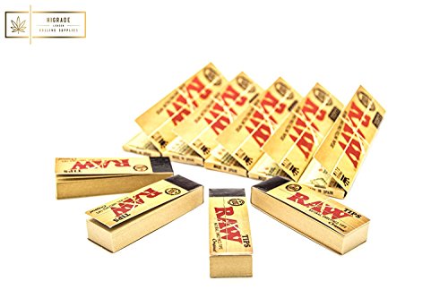 Rolling Papers Clásicos Tamaño King de RAW [5 Paquetes] y [4 Libretas] con Consejos de enrrollar de RAW