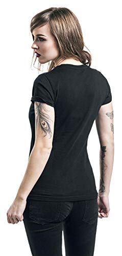 Rolling Stones The Classic Tongue Mujer Camiseta Negro L, 100% algodón, Estrechos