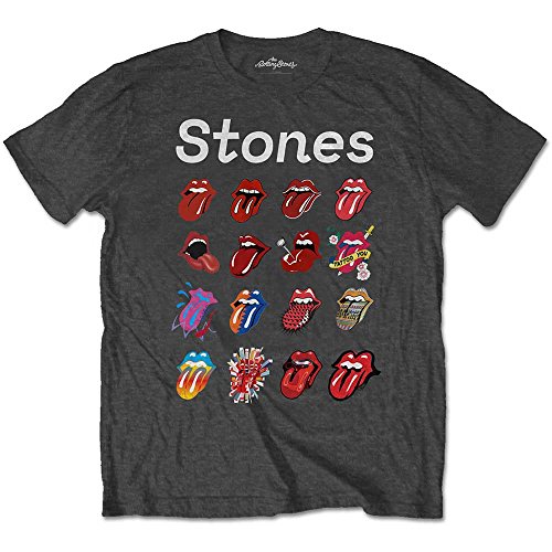 Rolling Stones The Filter Evolution Camiseta, Gris, M para Hombre