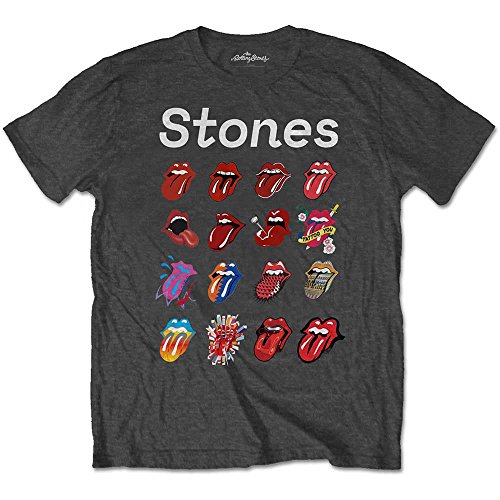 Rolling Stones The Filter Evolution Camiseta, Gris, XL para Hombre