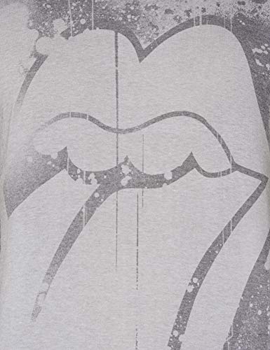 Rolling Stones The Mono Tongue with Sublimation Printing Camiseta, Gris, L para Hombre
