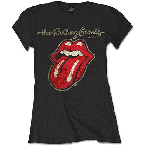 Rolling Stones The Plastered Tongue Camiseta, Negro (Black Black), 44 (Talla del Fabricante: XX-Large) para Mujer
