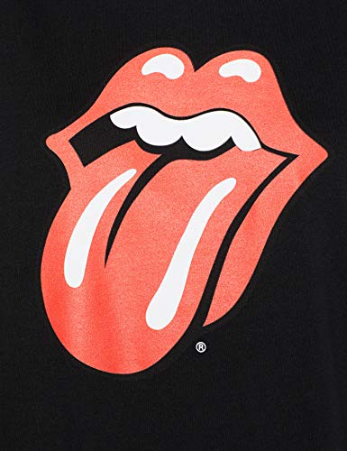 Rolling Stones Tongue tee - Camiseta para Mujer con Estampado del Logotipo de la Cinta, Mujer, Camiseta, MC326, Negro, Large