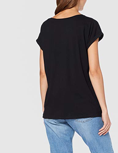 Rolling Stones Tongue tee - Camiseta para Mujer con Estampado del Logotipo de la Cinta, Mujer, Camiseta, MC326, Negro, Large