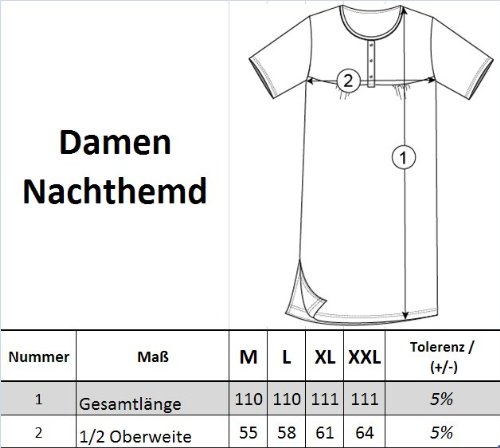 Romesa Camisón Bordado y feminer Impresión para un Look Romántico Flieder Large