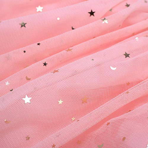 Ropa Bebe Niña Verano 2019 SHOBDW Vestidos De Bebé Niñas Tutú Faldas Princesa Faldas De Ballet De Baile De Fiesta con Lentejuelas De Stars Fotografía Prop Linda(Rosa,5T)