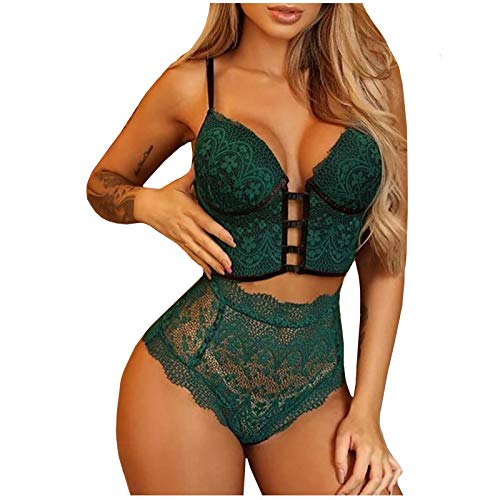 Ropa Interior De Encaje para Mujer Sujetador Ropa Interior Conjunto De Bragas Ropa Interior Sujetador + Conjunto De Bragas Ropa Interior Babydoll Pijama De Dos Piezas para El Hogar