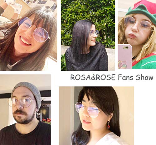 ROSA&ROSE Gafas para Ordenador Anti luz Azul - Gafas con Filtro de luz Azul bloqueo de luz azul Evita la Fatiga Ocular para Hombre Mujer