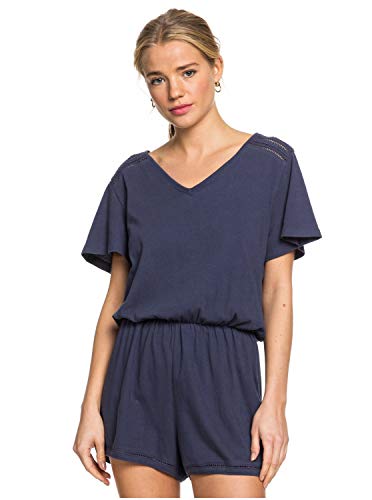 Roxy Bali Free Love - Mono Corto De Manga Corta para Mujer Mono Corto De Manga Corta, Mujer, Mood Indigo, XL