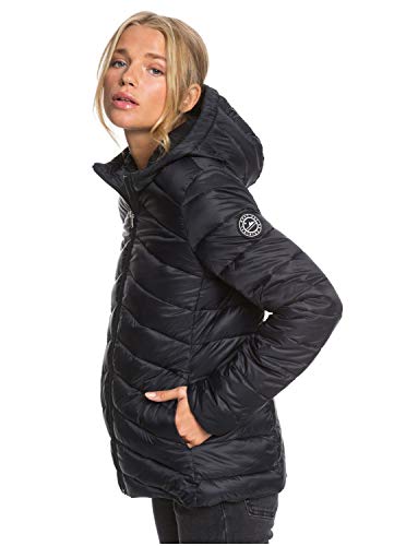 Roxy Coast Road-Chaqueta con Acolchado, Resistente Al Agua, Ligera Y Plegable para Mujer, Anthracite, S