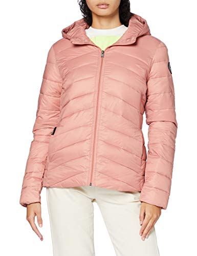 Roxy Coast Road-Chaqueta con Acolchado, Resistente Al Agua, Ligera Y Plegable para Mujer, Ash Rose, XS