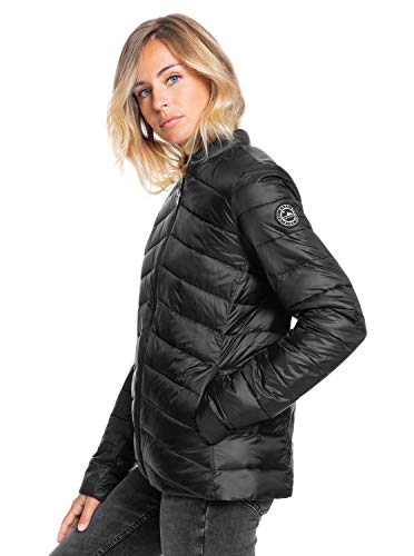 Roxy Coast Road - Chaqueta Con Acolchado, Resistente Al Agua, Ligera Y Plegable Para Mujer Chaqueta Con Acolchado, Resistente Al Agua, Ligera Y Plegable, Mujer, anthracite, M