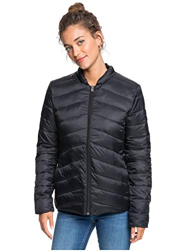 Roxy Coast Road - Chaqueta Con Acolchado, Resistente Al Agua, Ligera Y Plegable Para Mujer Chaqueta Con Acolchado, Resistente Al Agua, Ligera Y Plegable, Mujer, anthracite, M