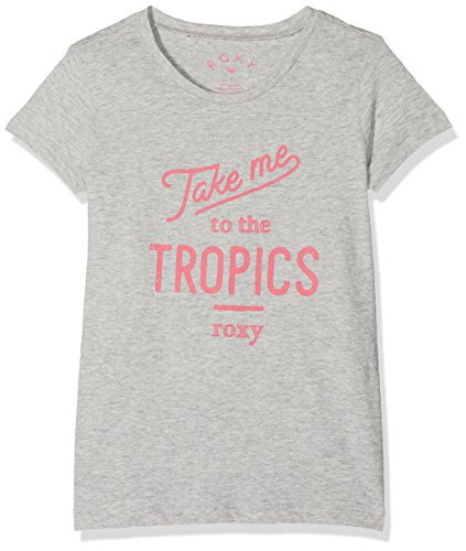 Roxy Endless Music Take Me Tropic Camiseta, Niñas, Gris (Highrise/Heather), 14/XL