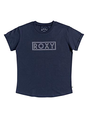 Roxy Epic Afternoon T Camiseta de Mangas Cortas Enrolladas, Mujer, Azul (Mood Indigo bsp0), M
