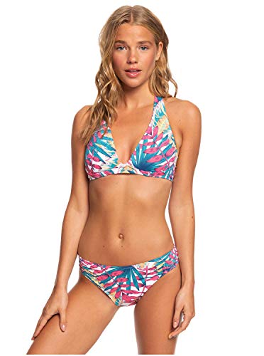 Roxy Into The Sun - Conjunto De Bikini Deportivo para Mujer Conjunto De Bikini Deportivo, Mujer, Anthracite Tropicoco S, XL