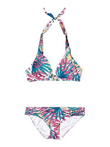 Roxy Into The Sun - Conjunto De Bikini Deportivo para Mujer Conjunto De Bikini Deportivo, Mujer, Anthracite Tropicoco S, XL