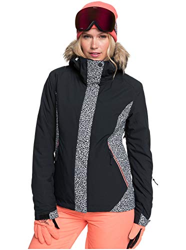 Roxy Jet Ski - Chaqueta Para Nieve Para Mujer Chaqueta Para Nieve, Mujer, true black pop animal, M