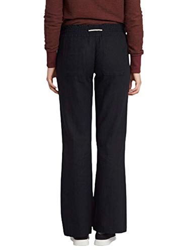 Roxy Oceanside Pantalón De Lino con Pata Ancha, Mujer, Negro (True Black), M