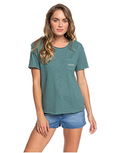 Roxy Star Solar-Camiseta con Bolsillo para Mujer, North Atlantic, M