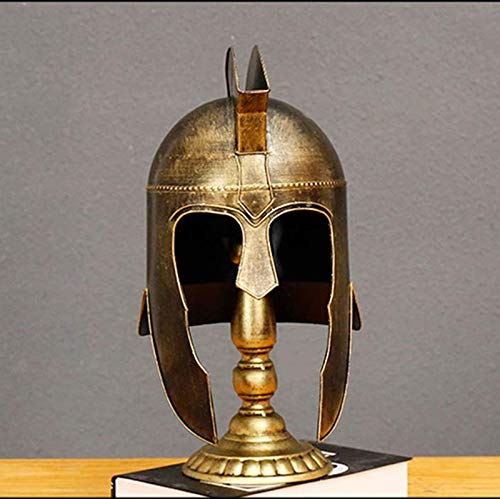 RSBCSHI Casco 9.8x9x17.3in, Personalidad dominante Retro Casco de Guerrero de Hierro Forjado, decoración de la decoración Creativa para el mostrador de Bar KTV