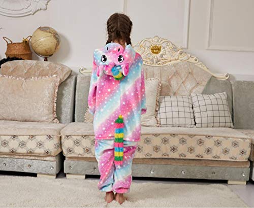 Ruiuzioong - Pijama de unicornio para niños, unisex, diseño de animal, ropa para dormir, disfraz, mono para niños y niñas
