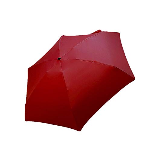 RUIXIANG Paraguas Ligero para Mujer Revestimiento Sombrilla 5 Pliegues Sombrilla Unisex Viaje Protable Pocket Carry Mini Umbrella Blue