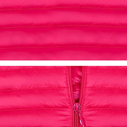 RYDRQF fsh-901 - Chaqueta de invierno para mujer, muy ligera, con capucha, Mujer, rosa, large