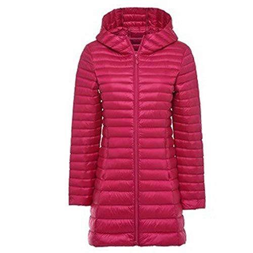 RYDRQF fsh-901 - Chaqueta de invierno para mujer, muy ligera, con capucha, Mujer, rosa, large