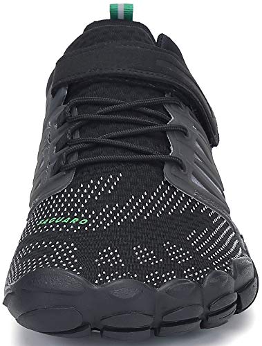 SAGUARO Barefoot Zapatos para Deportes Acuáticos Masculino Ultraligero Respirables Zapatillas de Natación Playa Agua Buceo Cycling Ejercicio Senderismo Zapato Femenino Adulto, Trail Negro 38
