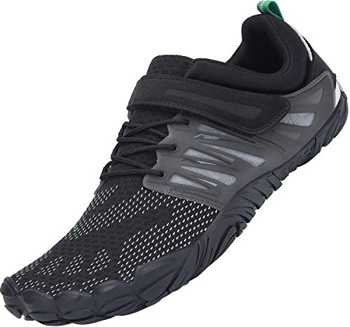 SAGUARO Barefoot Zapatos para Deportes Acuáticos Masculino Ultraligero Respirables Zapatillas de Natación Playa Agua Buceo Cycling Ejercicio Senderismo Zapato Femenino Adulto, Trail Negro 38