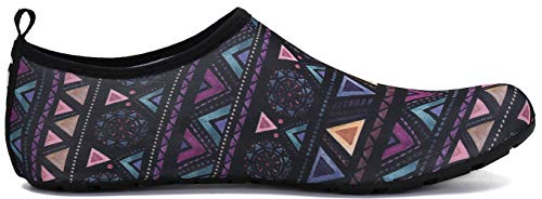 SAGUARO Escarpines Hombre Mujer para Buceo Snorkel Surf Natación Piscina Vela Mares Rocas Río Zapatos para Agua Calzado Playa Zapatillas Deportes Acuáticos (Bohemia Morado,40/41 EU)