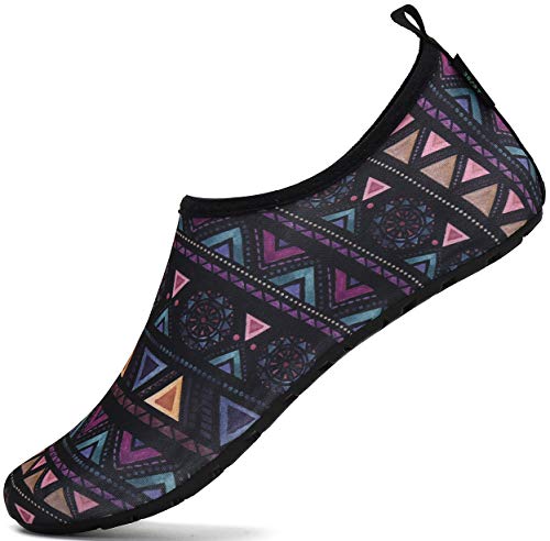 SAGUARO Escarpines Hombre Mujer para Buceo Snorkel Surf Natación Piscina Vela Mares Rocas Río Zapatos para Agua Calzado Playa Zapatillas Deportes Acuáticos (Bohemia Morado,40/41 EU)