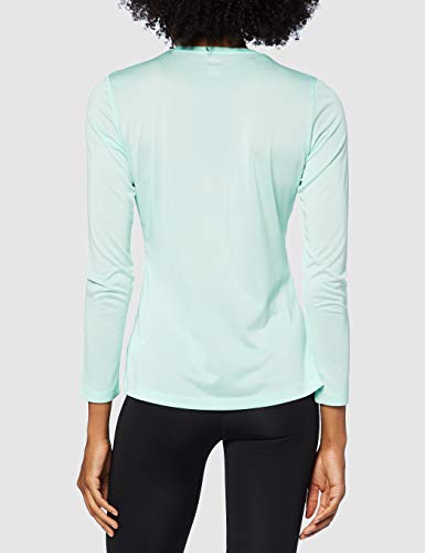 SALOMON Agile LS tee W Camiseta de Manga Larga, Mujer, Icy Morn/White/Heather, XL