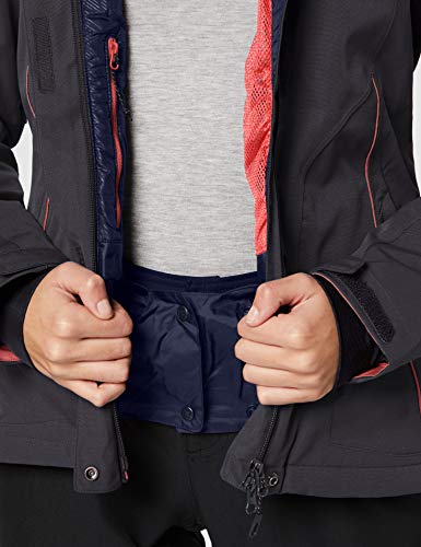 SALOMON Fantasy Jkt W Chaquetón con Capucha para esquí, Mezcla de sintéticos, Mujer, Gris (Ebony), S