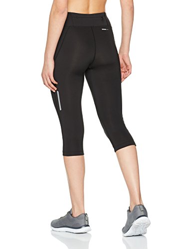Salomon Mallas 3 y 4 para running, agile mid tight, tejido de punto, negro, mujer, talla: M