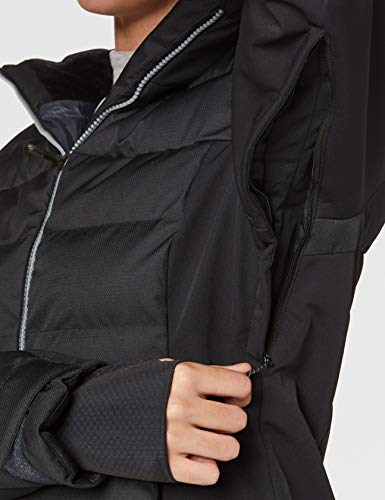 SALOMON Stormcozy Jkt W Chaquetón con Capucha para esquí, Mezcla de sintéticos, Mujer, Negro, S
