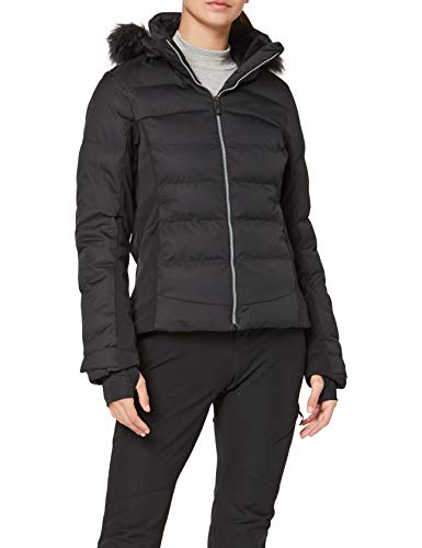 SALOMON Stormcozy Jkt W Chaquetón con Capucha para esquí, Mezcla de sintéticos, Mujer, Negro, S