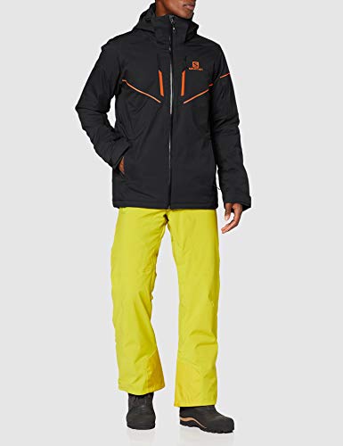 SALOMON Stormrace Jkt M Chaquetón con Capucha para Esquí, Hombre, Negro, L
