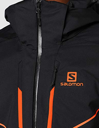 SALOMON Stormrace Jkt M Chaquetón con Capucha para Esquí, Hombre, Negro, L