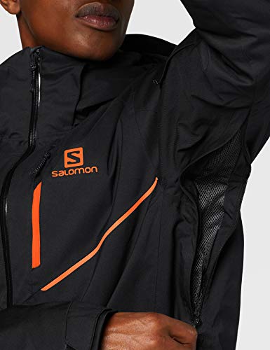 SALOMON Stormrace Jkt M Chaquetón con Capucha para Esquí, Hombre, Negro, L