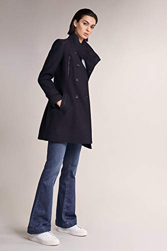 Salsa Abrigo de paño Largo con Detalles