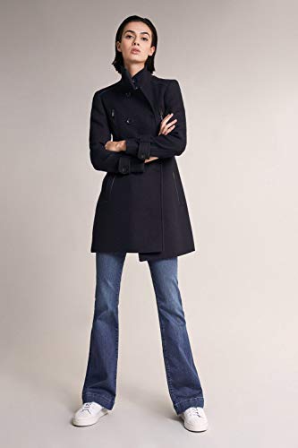 Salsa Abrigo de paño Largo con Detalles