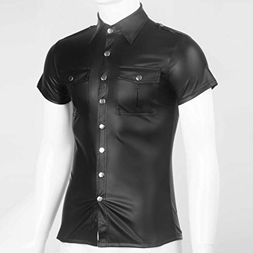 Saltos De Cama Y Camisolas Para Mujer Hombres Camisas De Cuero De Imitación Camisetas De Cuero De Pu Hombres Camisetas De Fitness Sexy Camisetas De Látex Gay Camisetas Camisetas De Escenario Para Hom