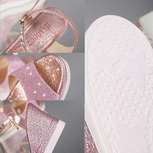 Sandalias Mujer Verano 2019 cuña Bohemias Casuales Zapatillas Hebilla Romanas Flip Flop Mares Playa Gladiador Verano Tacon Planas Zapatos riou