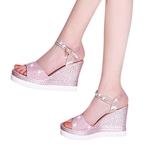Sandalias Mujer Verano 2019 cuña Bohemias Casuales Zapatillas Hebilla Romanas Flip Flop Mares Playa Gladiador Verano Tacon Planas Zapatos riou