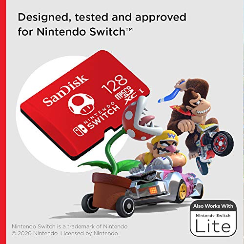 SanDisk microSDXC UHS-I Tarjeta para Nintendo Switch 128GB, Producto con Licencia de Nintendo