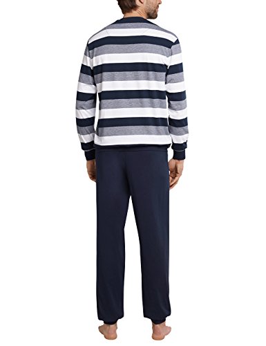 Schiesser Anzug Lang Conjuntos de Pijama, Azul Oscuro, XXXXL para Hombre