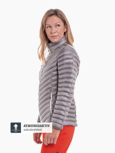 Schöffel Chaqueta térmica Annapolis1, chaqueta térmica acolchada con cuello alto, cálida y transpirable, para mujer, Mujer, Chaqueta térmica y de plumón., 12662, Fibra plateada., 44